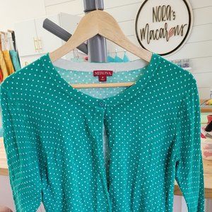 Green & White Polkadot